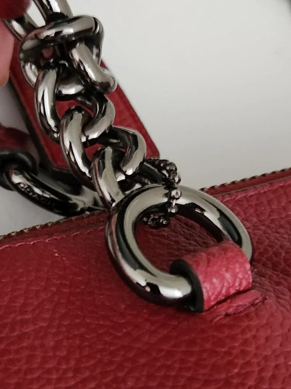 Like New Coach Prairie Deep Red Leather Shoulder Bag Purse